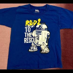 Starwars Blue T-shirt Kids Small EUC